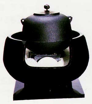 茶道具 風炉釜（ふろがま） 有美釜 風炉用 丸 釜 YB-3 | 千年の
