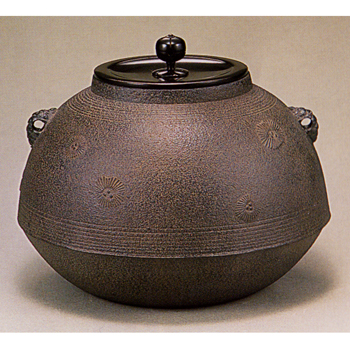唐松地紋常磐釜【販売】-茶道具は京都しみず孔昌堂