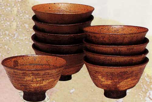 伊羅保刷毛目 佐平窯【販売】-茶道具は京都しみず孔昌堂