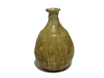 徳利 花入 美濃 蹴轆轤 作家一点もの 美濃椿手徳利 | 酒器 | 冨江洗心