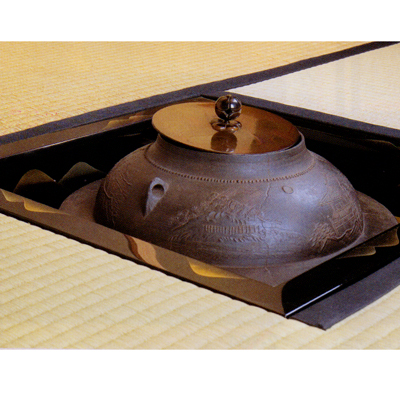 炉縁 遠山蒔絵【販売】-茶道具は京都しみず孔昌堂