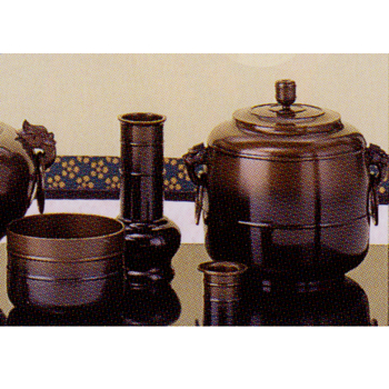 利休写 唐銅皆具【販売】-茶道具は京都しみず孔昌堂 利休写 唐銅皆具【販売】-茶道具は京都しみず孔昌堂