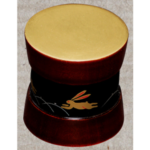 杵形茶器 月に兎蒔絵【販売】-茶道具は京都しみず孔昌堂