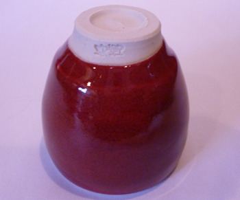 辰砂 おちょこ型 ぐい呑み 桃山窯【販売】-茶道具は京都しみず孔昌堂