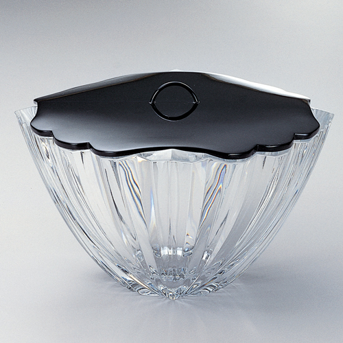 茶道具　水指　ガラス　クリスタル クリスタルカットグラス水指【販売】-茶道具は京都しみず孔昌堂