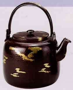 水注薬缶雲メッキ口蓋付【販売】-茶道具は京都しみず孔昌堂