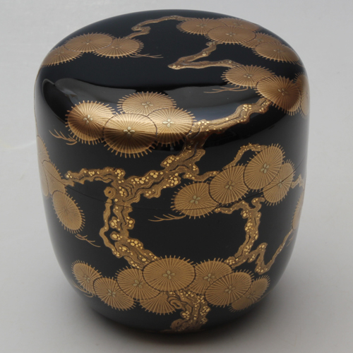 黒大棗 唐松蒔絵 内黒【販売】-茶道具は京都しみず孔昌堂