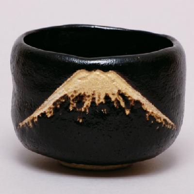 茶碗 黒楽 富士山【販売】-茶道具は京都しみず孔昌堂