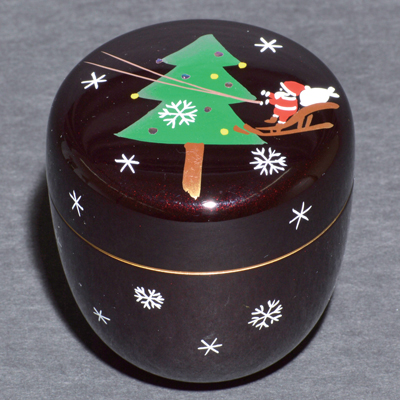 棗　白漆　クリスマスツリー　茶道具　クリスマス 8307_1_expand.jpg