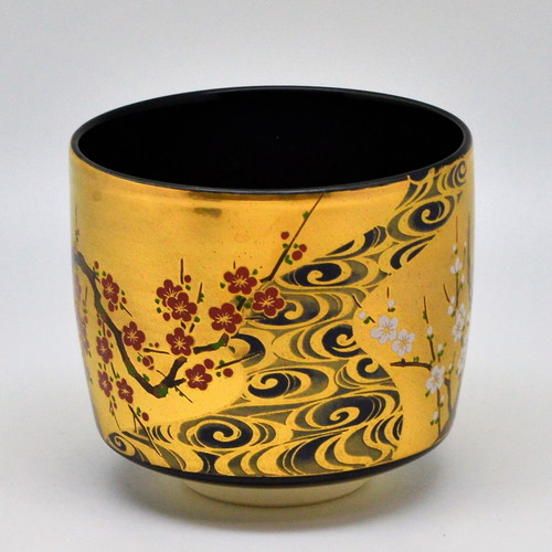 筒茶碗 光琳梅【販売】-茶道具は京都しみず孔昌堂
