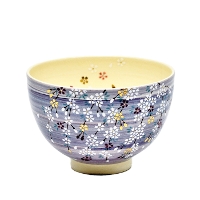 茶碗　紫釉　夜桜